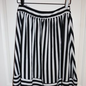 Striped A-Line Skirt